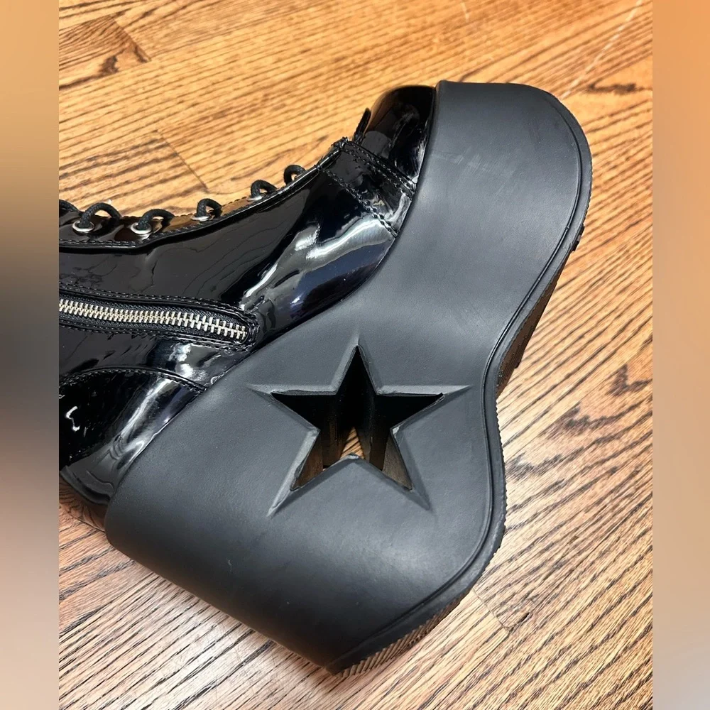 Demonia Dynamite-106 Black Platform Ankle Boots Size 9 - Picture 7 of 13